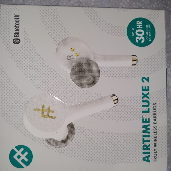 WIRELESS EAR BUDS White color metallic compact charging case AIR Pod NEW - Picture 11 of 12